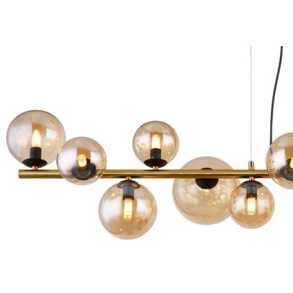 Globo - Suspension filaire LED 13xG9/3,5W/230V fumé/marron