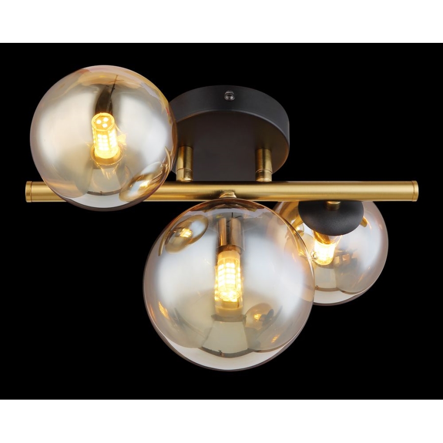 Globo - Lampadario a plafone LED RIHA 3xG9/3,5W/230V ottone