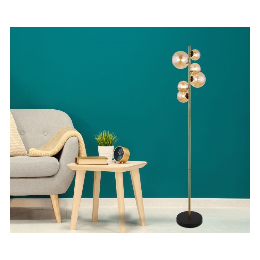 Globo - Lampada LED da terra 6xG9/3W/230V ottone