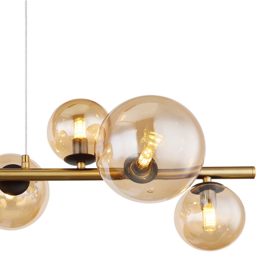 Globo - Lampadario LED a sospensione con filo 9xG9/3W/230V ottone