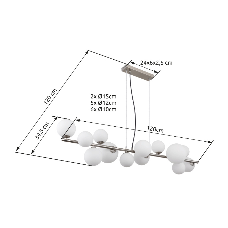 Globo - Lampadaire LED 13xG9/3,5W/230V blanc