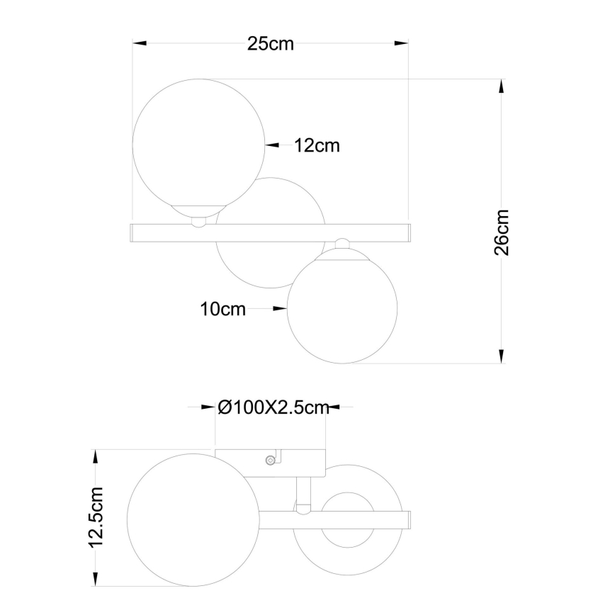 Globo - Lampadario a plafone LED 2xG9/3W/230V cromo opaco