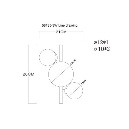 Globo - LED-Anbauleuchte RIHA 3xG9/3,5W/230V matt Chrom