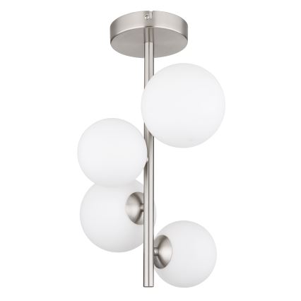Globo - Lampadario a sospensione con supporto rigido LED 4xG9/3W/230V cromo opaco