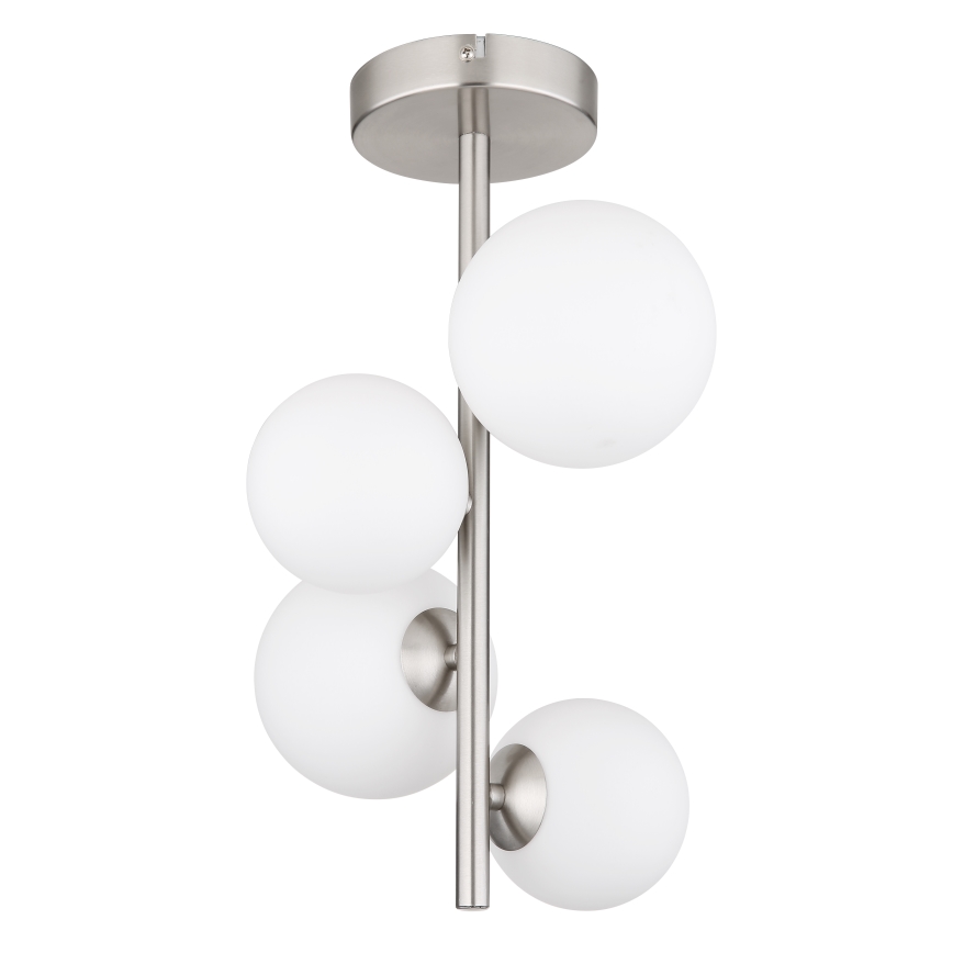 Globo - Lampadario a sospensione con supporto rigido LED 4xG9/3W/230V cromo opaco