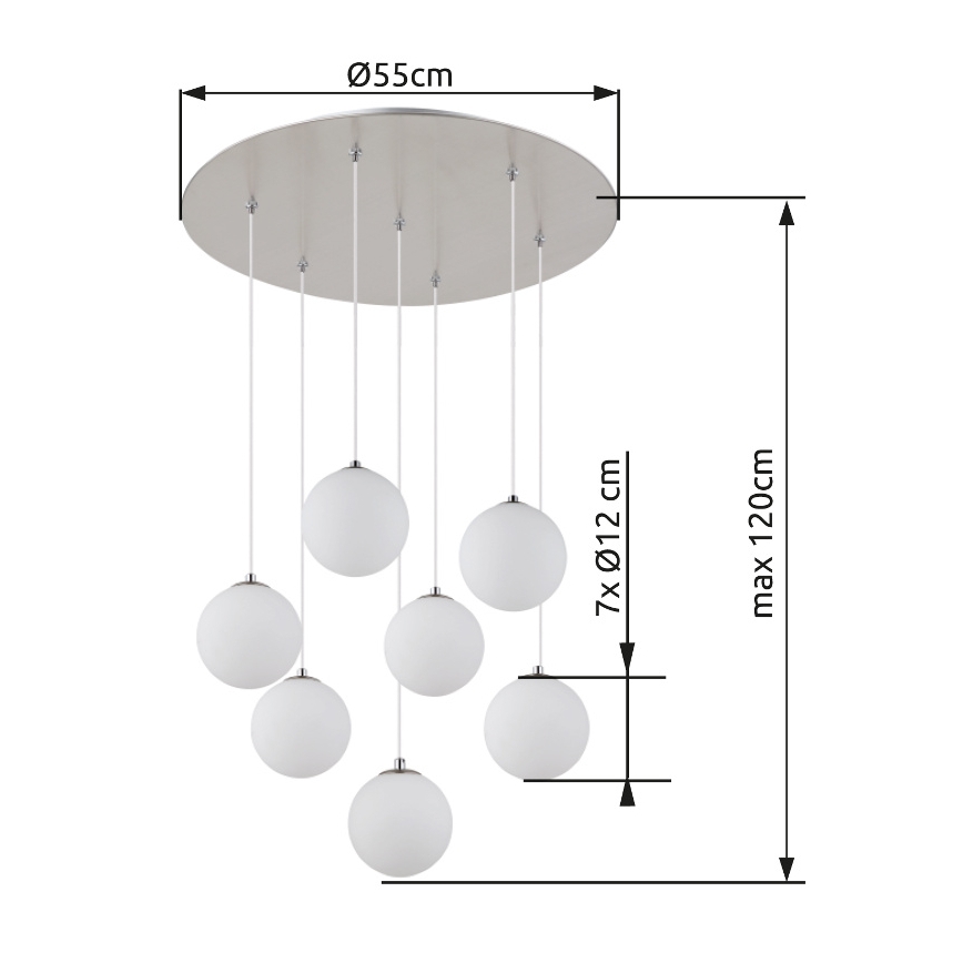 Globo - LED-Hängeleuchte 7xG9/3,5W/230V weiß