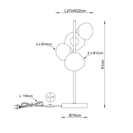 Globo - Tischlampe 4xG9/5W/230V