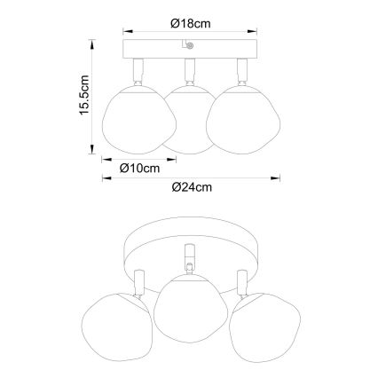 Globo - Faretto 3xG9/5W/230V