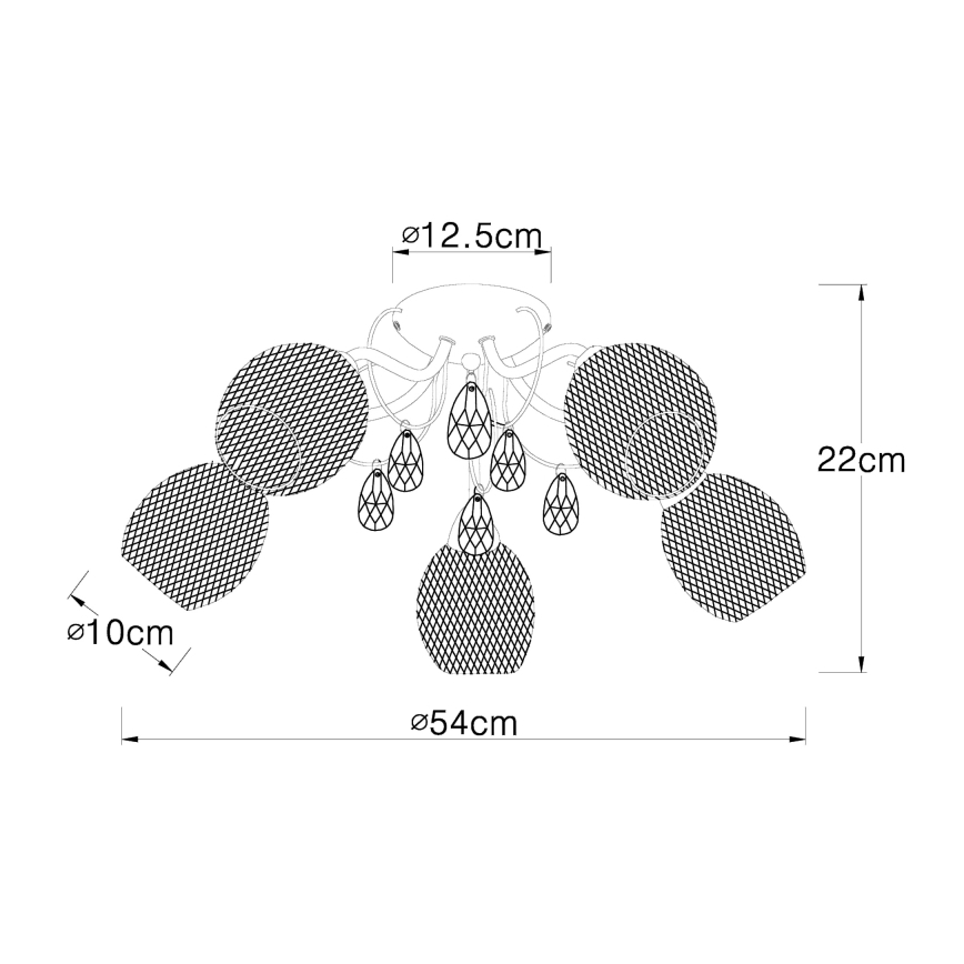 Globo - Lampadario a plafone 5xE14/40W/230V