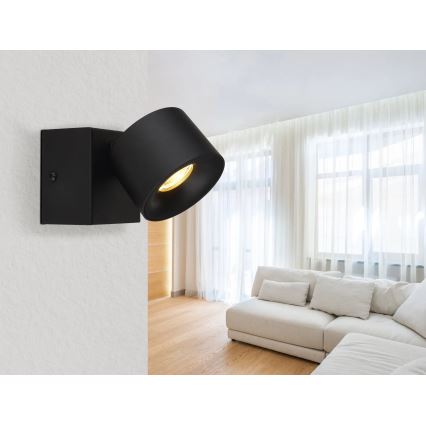 Globo - Luce Spot da parete a LED LED/6W/230V nero