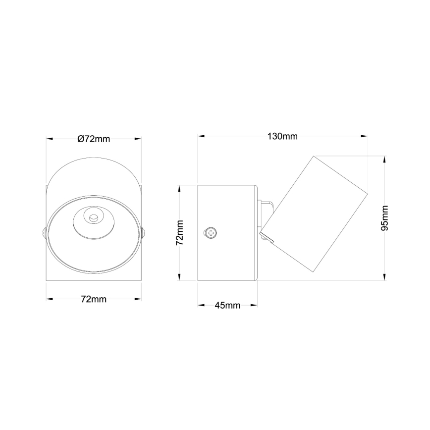 Globo - Faretto da parete LED/6W/230V