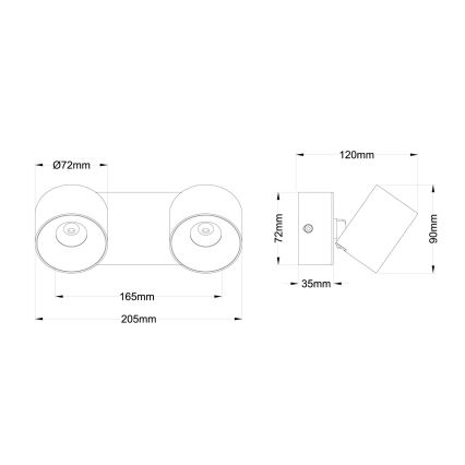 Globo - Spot LED 2x6W 230V