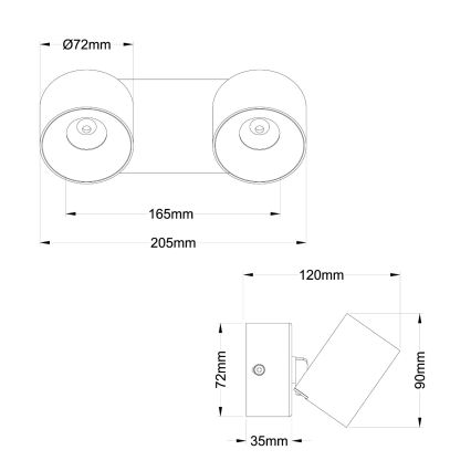 Globo - Spot LED 2x6W 230V