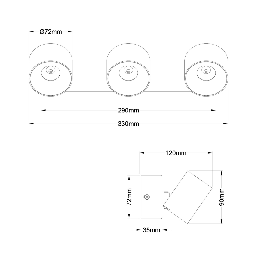 Globo - Faretto LED 3xLED/6W/230V