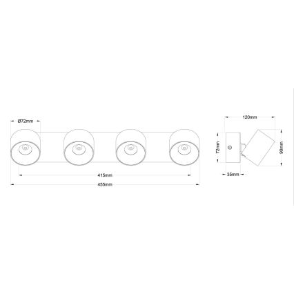 Globo - Faretto LED 4xLED/6W/230V