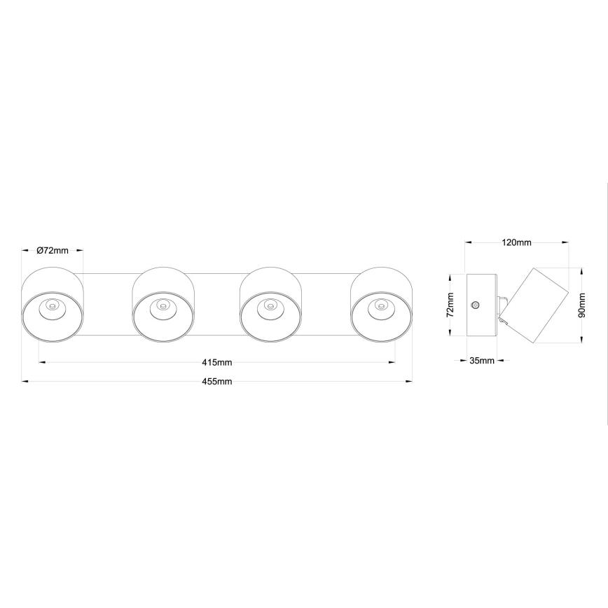 Globo - Faretto LED 4xLED/6W/230V