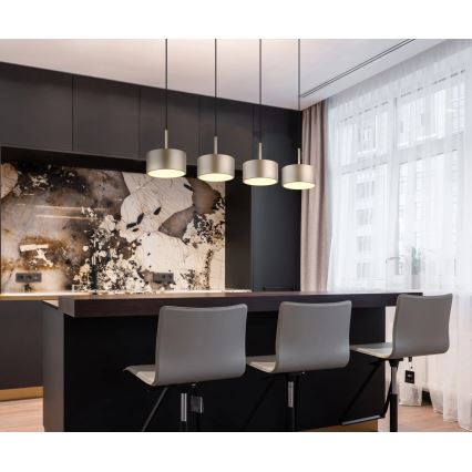 Globo - Suspension LED sur câble, 40 W, 230 V, 3000 K, laiton