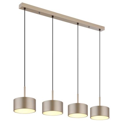 Globo - Suspension LED sur câble, 40 W, 230 V, 3000 K, laiton