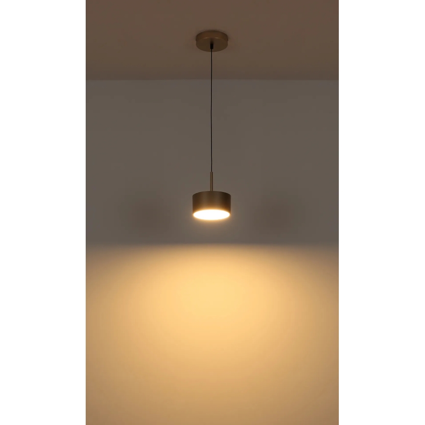 Globo - LED-Pendelleuchte an Kabel LED/12W/230V 3000K Ø 15 cm Messing