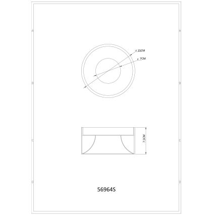 Globo - LED-Deckenleuchte LED/12W/230V 3000K Ø 15 cm schwarz