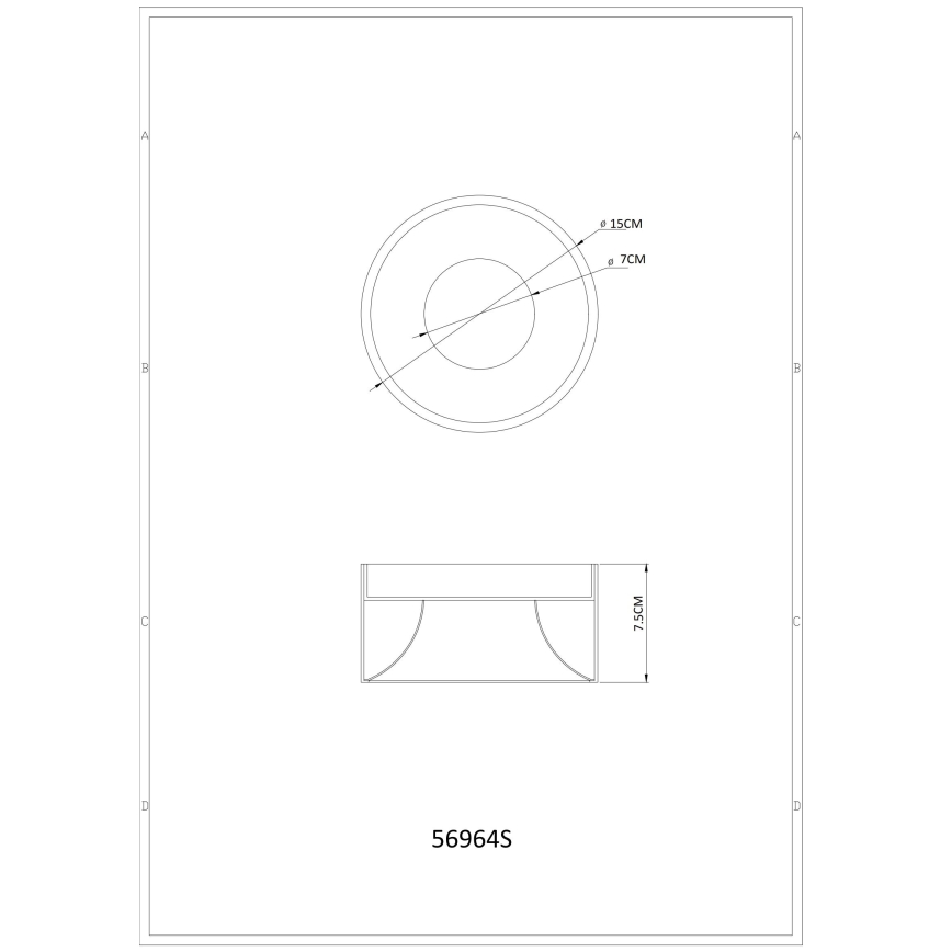 Globo - Plafoniera LED/12W/230V 3000K Ø 15 cm, nero