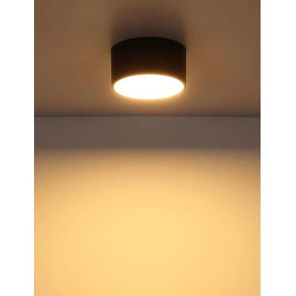 Globo - Plafonnier LED 12W/230V 3000K Ø 15 cm noir