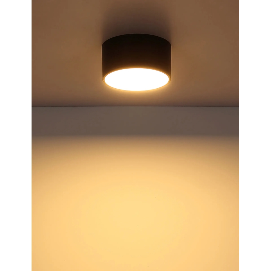 Globo - Plafonnier LED 12W/230V 3000K Ø 15 cm noir