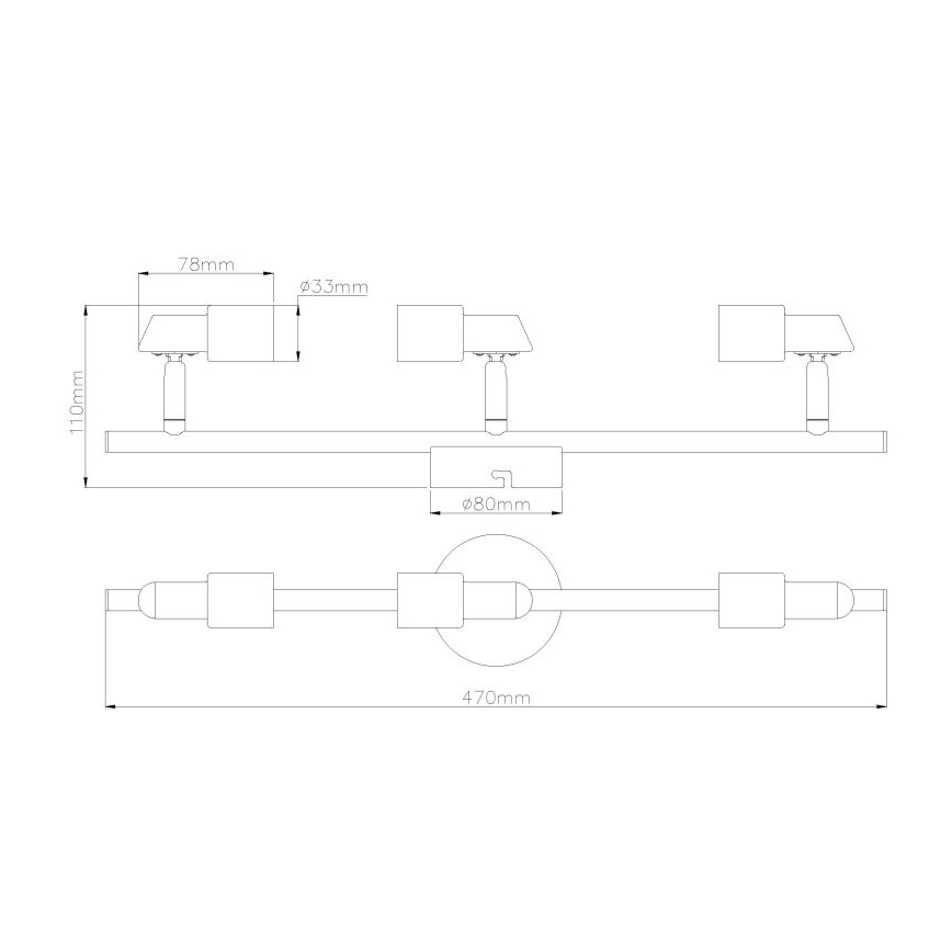 Globo - Faretto LED 3xGU10/3W/230V
