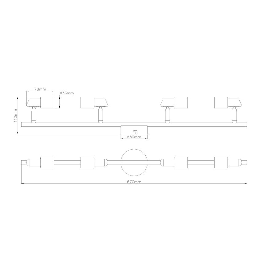 Globo - Faretto LED 4xGU10/3W/230V