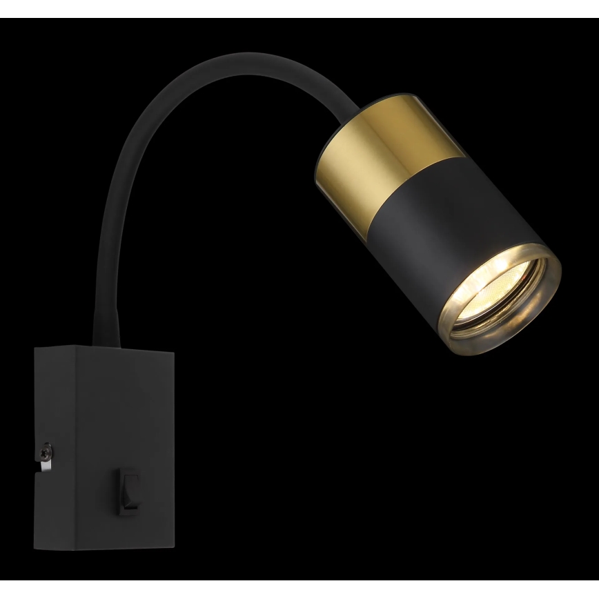 Globo - Faretto da parete 1xGU10/25W/230V nero/oro