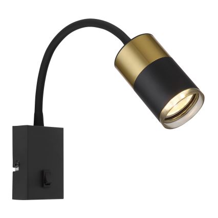 Globo - Faretto da parete 1xGU10/25W/230V nero/oro