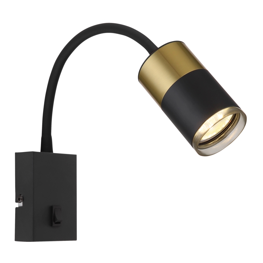 Globo - Faretto da parete 1xGU10/25W/230V nero/oro