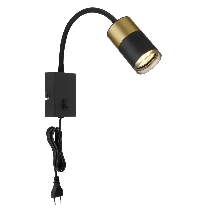 Globo - Faretto da parete 1xGU10/25W/230V nero/oro