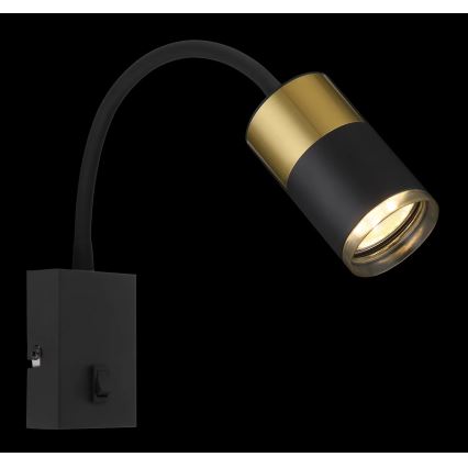 Globo - Wandstrahler 1xGU10/25W/230V schwarz/golden