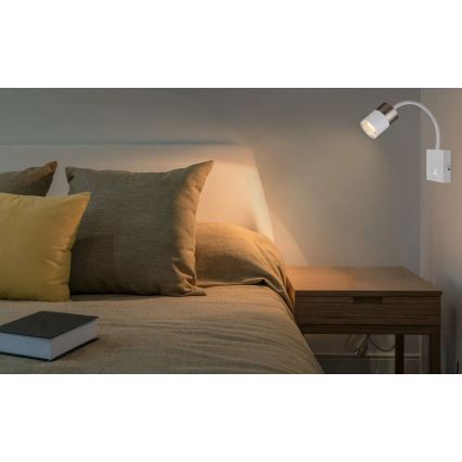 Globo - Faretto da parete 1xGU10/25W/230V bianco/cromo opaco