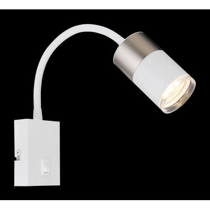 Globo - Faretto da parete 1xGU10/25W/230V bianco/cromo opaco