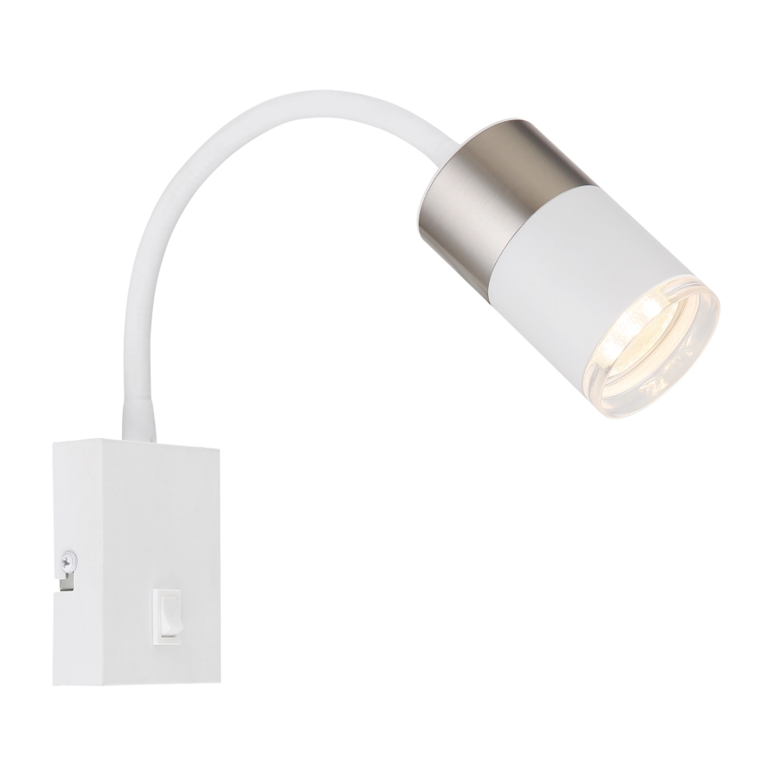 Globo - Faretto da parete 1xGU10/25W/230V bianco/cromo opaco