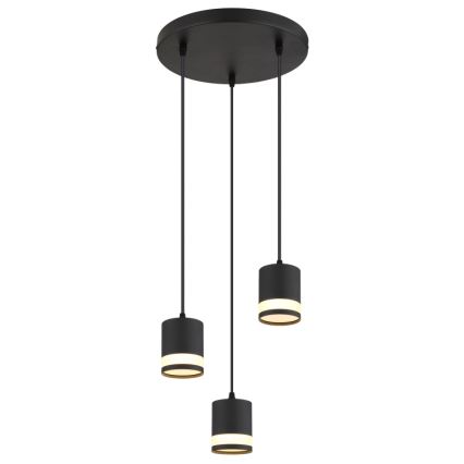 Globo - Lampadario LED a sospensione con filo 3xGX53/7W/230V 3000K nero