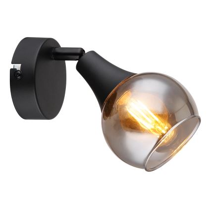 Globo - Faretto da parete 1xE14/40W/230V nero