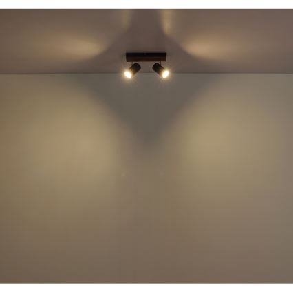 Globo - Spot 2xGU10/25W/230V noir
