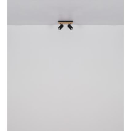 Globo - Spot 2xGU10/25W/230V noir