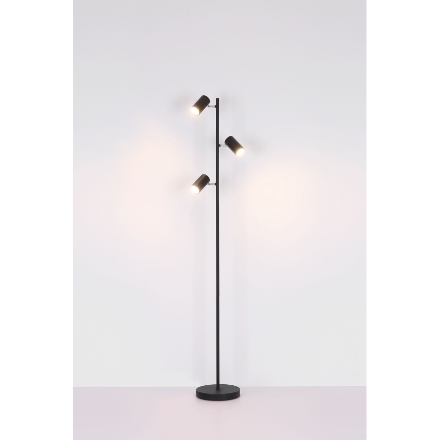 Globo - Lampadaire 3xGU10/5W/230V noir