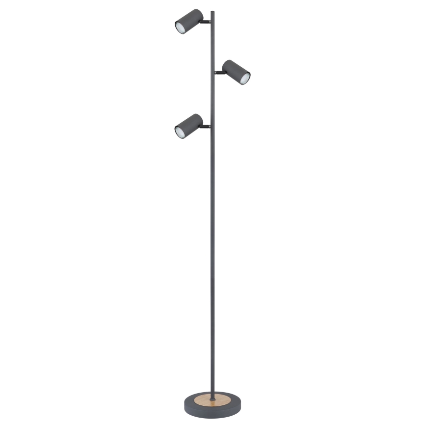 Globo - Lampada con piedistallo 3xGU10/5W/230V grigio