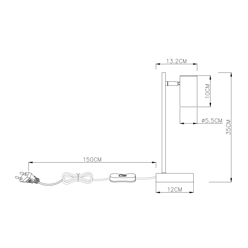 Globo - Tischleuchte 1xGU10/5W/230V grau/braun