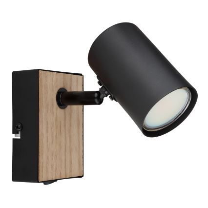 Globo - Faretto da parete 1xGU10/25W/230V nero/marrone
