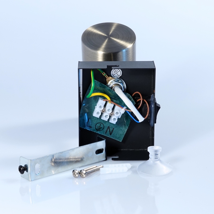 Globo - Faretto da parete 1xGU10/25W/230V nero/ottone