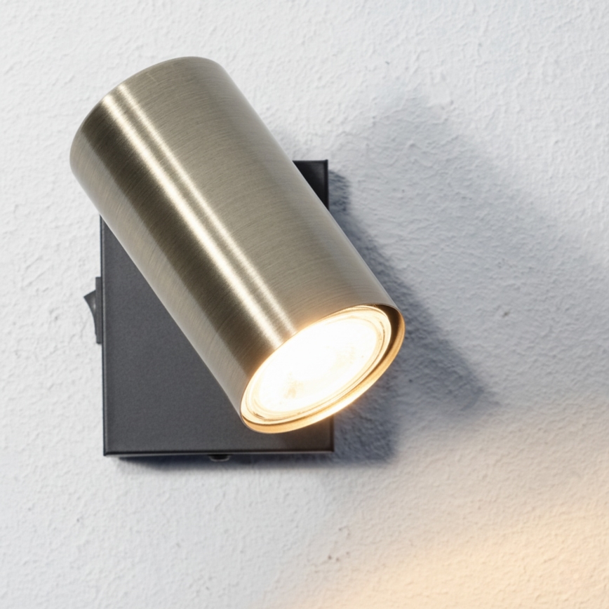 Globo - Wandleuchte Spot 1xGU10/25W/230V Schwarz/Messing