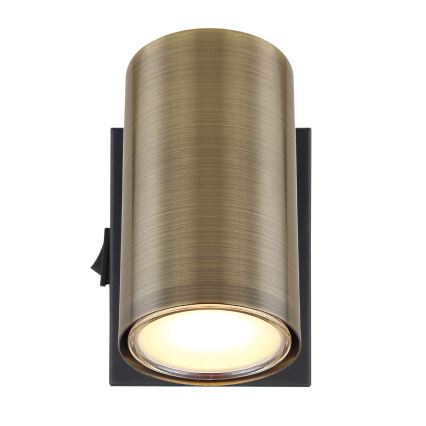 Globo - Wandleuchte Spot 1xGU10/25W/230V Schwarz/Messing