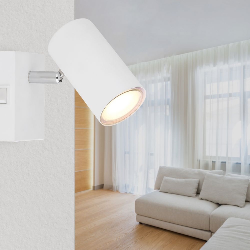 Globo - Faretto da parete 1xGU10/25W/230V bianco