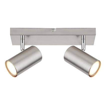 Globo - Faretto 2xGU10/25W/230V cromo opaco